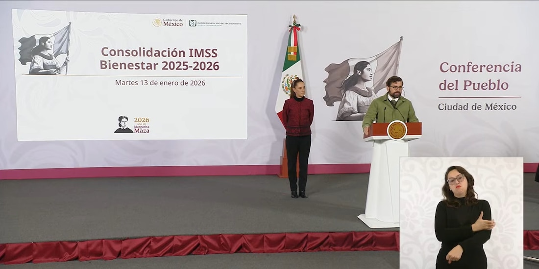 Alejandro Svarch, director del IMSS-Bienestar, esta mañana en Palacio Nacional.