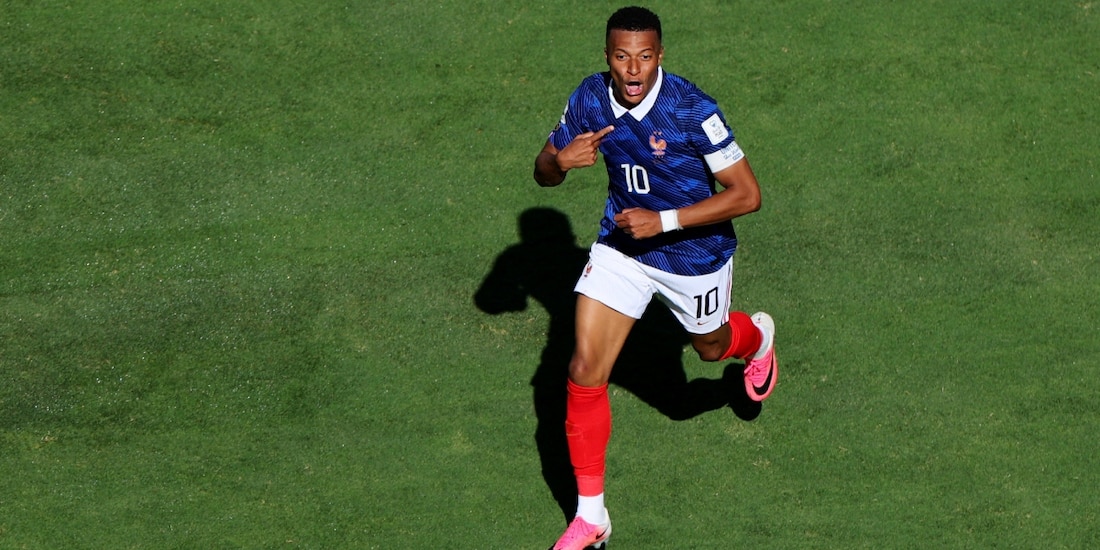 Kylian Mbappé celebra uno de sus goles en la victoria de Francia sobre Senegal en la Copa del Mundo 2026