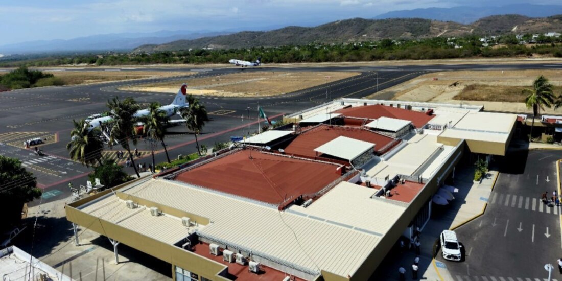 El aeropuerto de Puerto Escondido, en la Costa de Oaxaca.