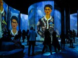 Parte de la exposición "Frida, la experiencia inmersiva", en el Frontón México.