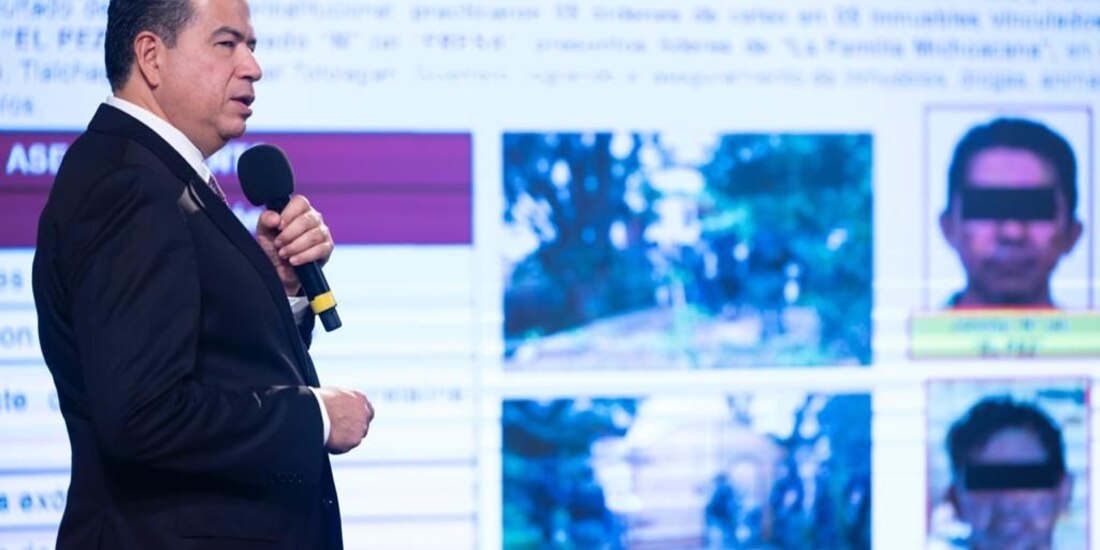 Ricardo Mejía, subsecretario de Seguridad y Protección Ciudadana federal, en la mañanera de este jueves 27 de octubre.