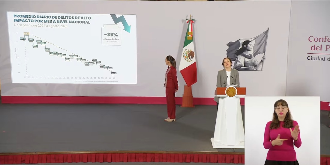 Marcela Figueroa, titular del SESNP, presentó cifras en la Conferencia del Pueblo.