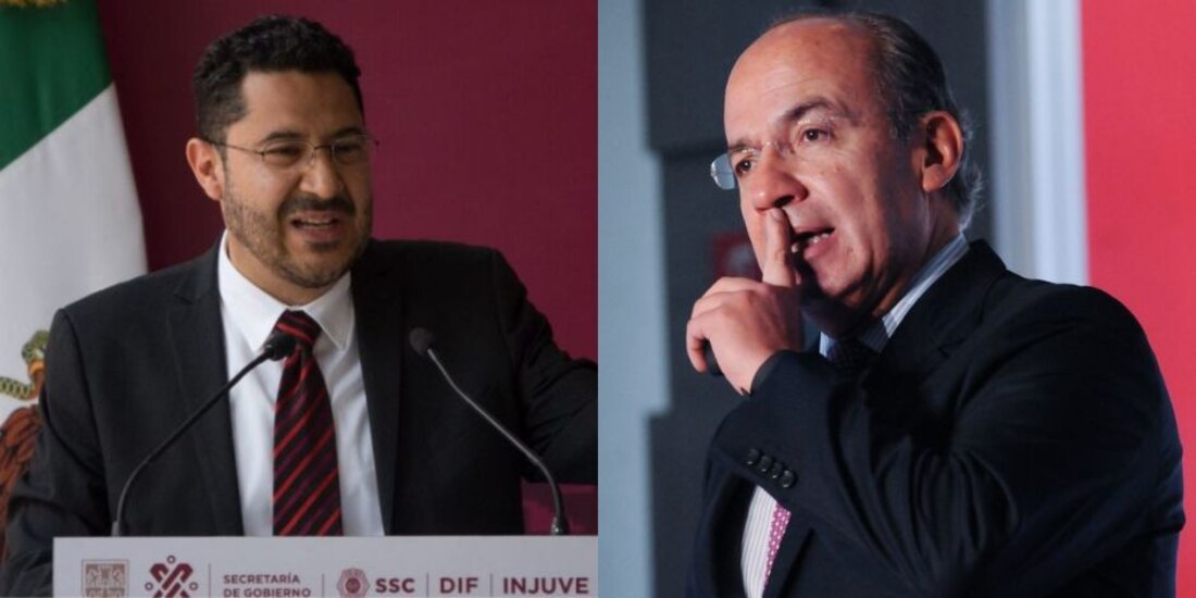 Martí Batres, secretario de Gobierno de la Ciudad de México, y Felipe Calderón, expresidente de México.