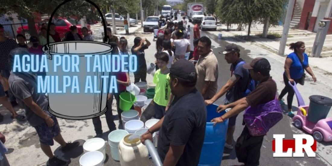 El agua por tandeo también se suministrará en Milpa Alta.