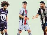 En la imagen, los futbolistas César
Huerta, Jorge Sánchez y Orbelín
Pineda