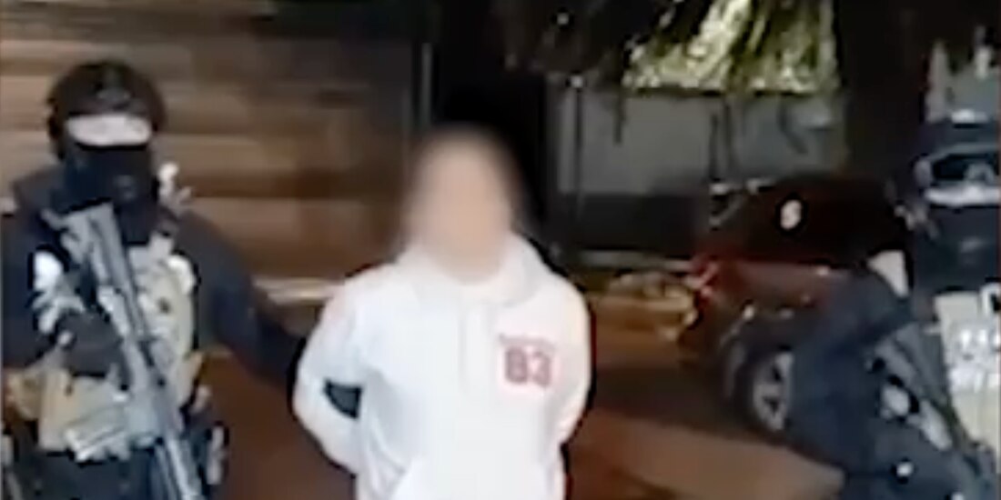 Elementos de la SSC, durante la captura de Daniel “N”, ayer.