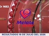Resultados del Melate Retro en su sorteo 1652, celebrado este 18 de julio del 2026.