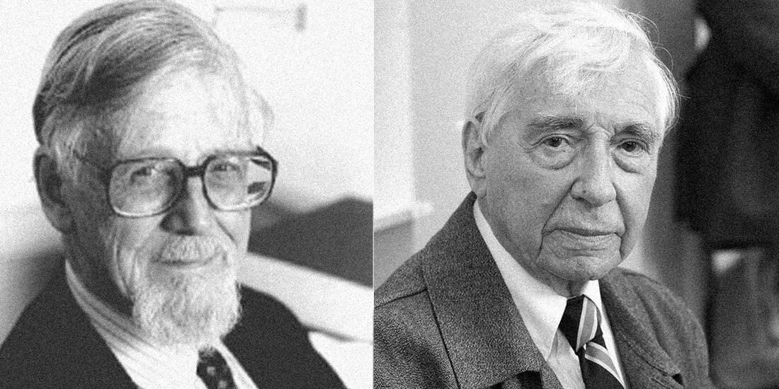 El británico J. G. A. Pocock (izq) y el estadounidense Arno J. Mayer (der)