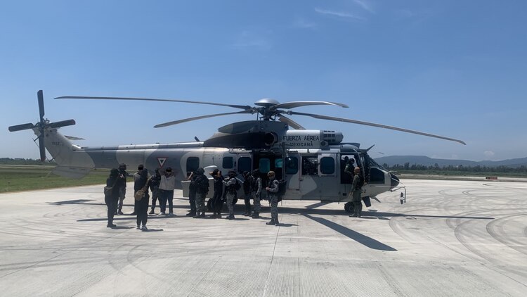 Operativo de fuerzas federales para el arresto de presuntos criminales.
