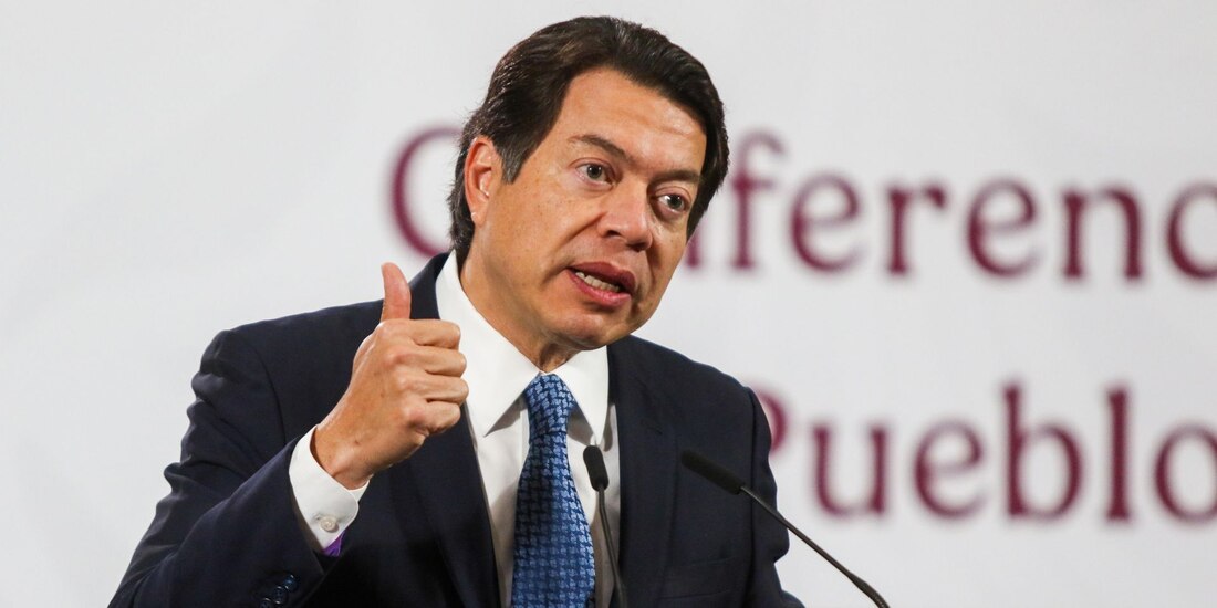 Mario Delgado, titular de la Secretaría Educación en la mañanera del Pueblo