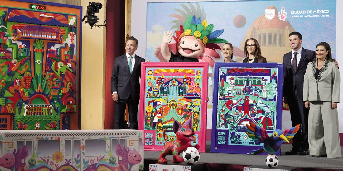 De izq. a der.: Pablo Lemus, gobernador de Jalisco; la Presidenta Claudia Sheinbaum; Samuel García, gobernador de NL, y Clara Brugada, Jefa de Gobierno de la CDMX, ayer, en conferencia de prensa.