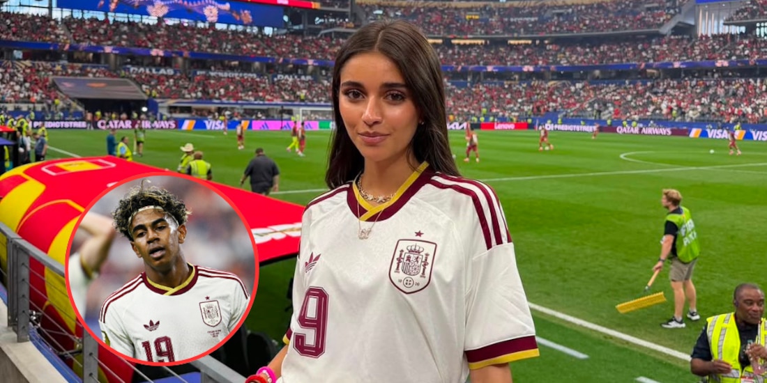 Inés García en el partido entre España y Portugal.