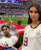 Inés García en el partido entre España y Portugal.