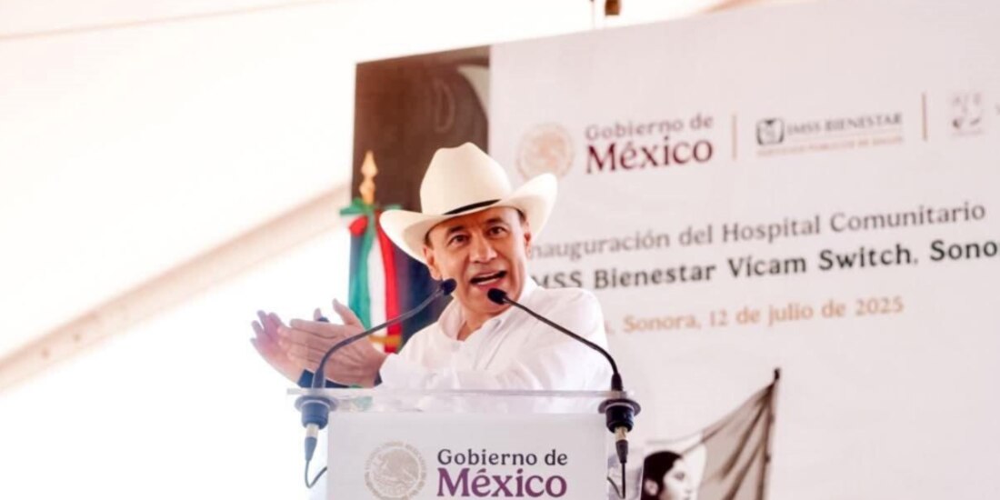 El gobernador Alfonso Durazo, al inaugurar un hospital, el pasado domingo