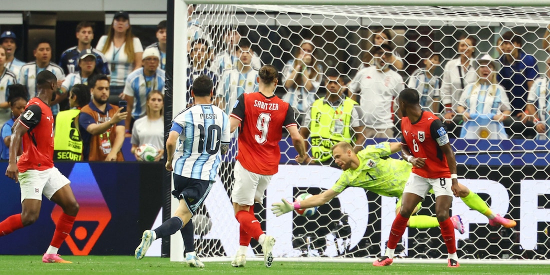 Lionel Messi marcó en el Argentina vs Austria su gol 16 en Mundiales para rebasar a Miroslav Klose.