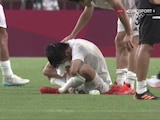 Kubo, futbolista de Japón, rompió el llanto tras perder la medalla de bronce en los Juegos Olímpicos de Tokio 2020