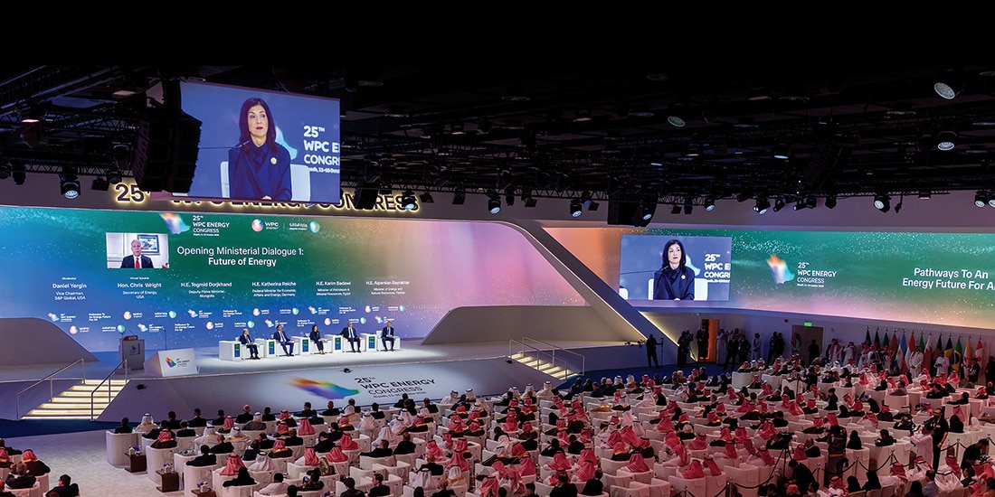25o Congreso de Energía de la WPC, durante un diálogo ministerial de apertura en Riad, Arabia Saudí, ayer.