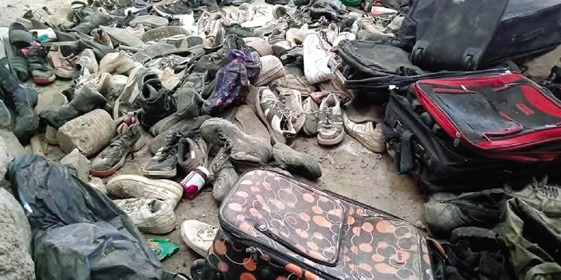 Parte de los objetos encontrados el pasado 5 de marzo en el rancho Izaguirre, ubicado en Teuchitlán.