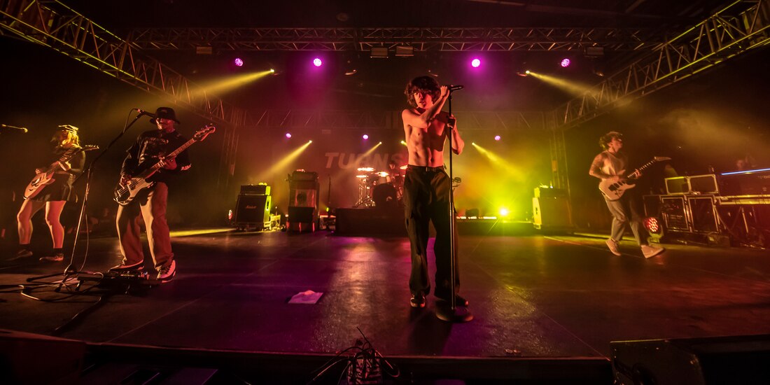 El grupo en acción, el jueves.