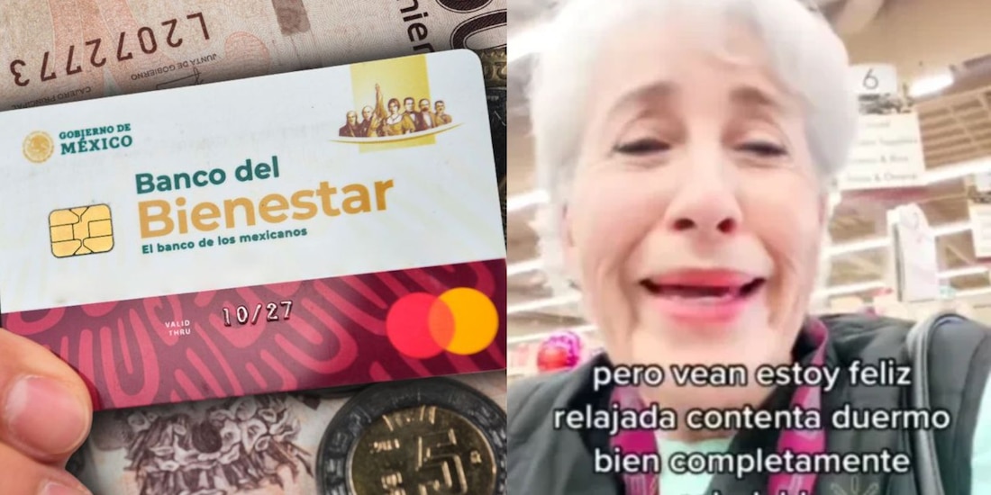 Abuelita de 75 años llora de felicidad porque puede comprar lo que quiera con su pensión.