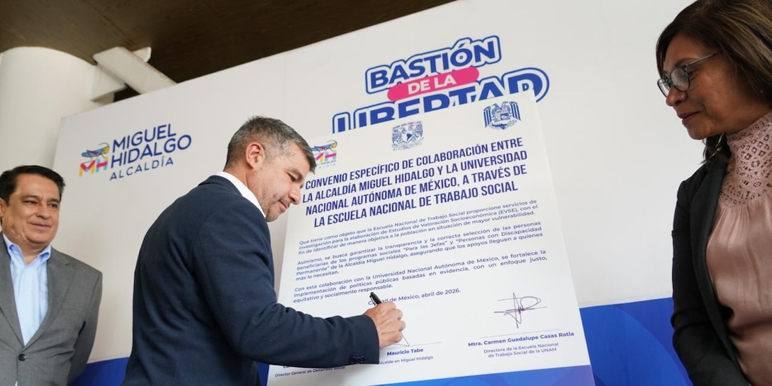 Autoridades de la alcaldía Miguel Hidalgo y de la UNAM ratifican la transparencia en la entrega de apoyos sociales.