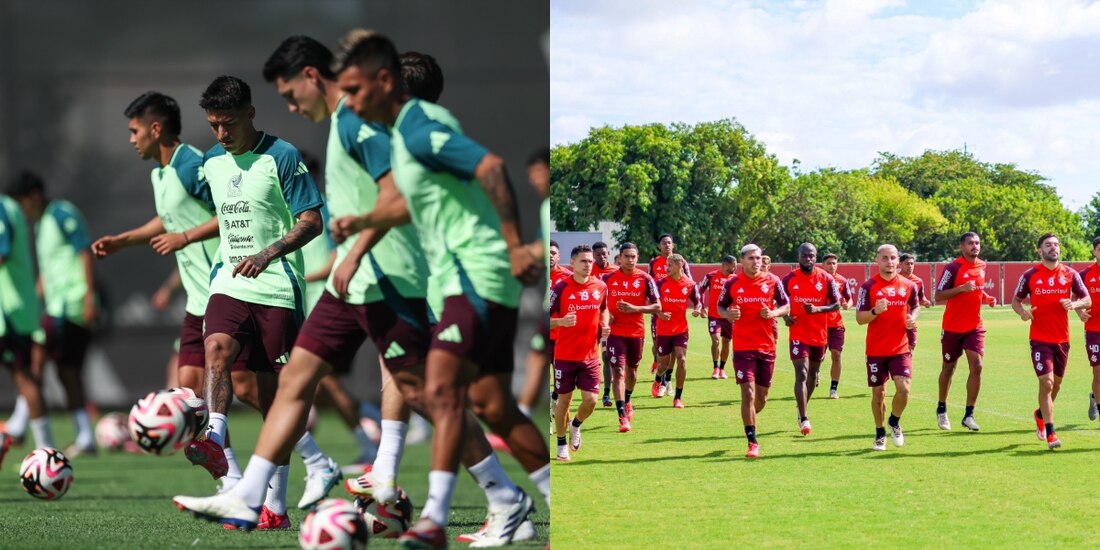 México enfrenta al Inter de Porto Alegre en Brasil.