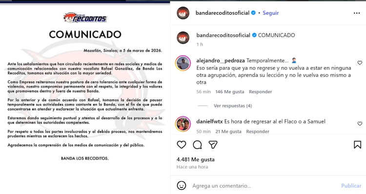 Comunicado de Los Recoditos sobre Rafa González