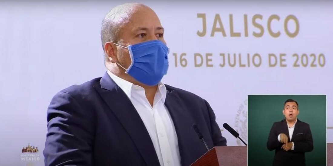 El gobernador de Jalisco, Enrique Alfaro Ramírez, el 16 de julio de 2020.