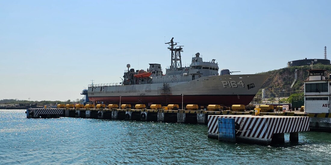 Astillero número 1 de la Secretaría de la Marina en Salina Cruz, Oaxaca.