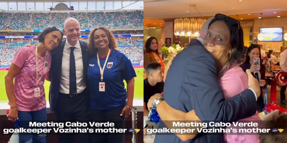 Gianni Infantino con la mamá de Vozinha.