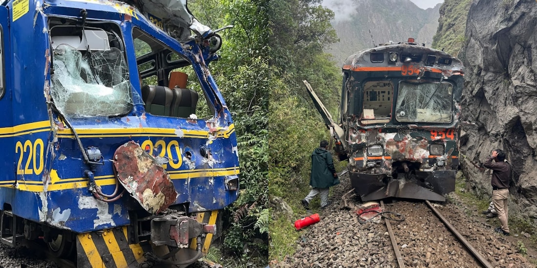 Accidente entre trenes turísticos deja heridos en ruta a Machu Picchu