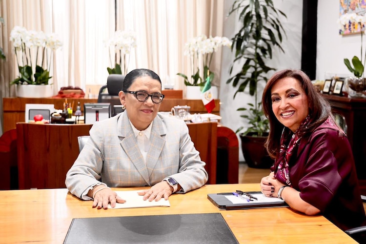 La mandataria estatal y la titular de Gobernación evaluaron los avances en la agenda de seguridad.