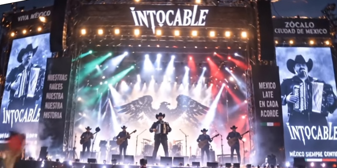 Intocable en el Zócalo por el Grito del 15 de septiembre