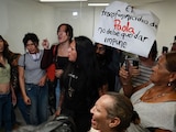Protesta de la comunidad trans por el transfeminicidio de Paola Buenrostro, el 1 de septiembre de 2026.