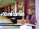 Claudia Sheinbaum este martes en Palacio Nacional.