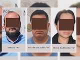 Fotografía de las tres personas detenidas.
