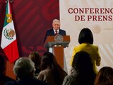 Andrés Manuel López Obrador, durante la conferencia matutina desde Palacio Nacional.