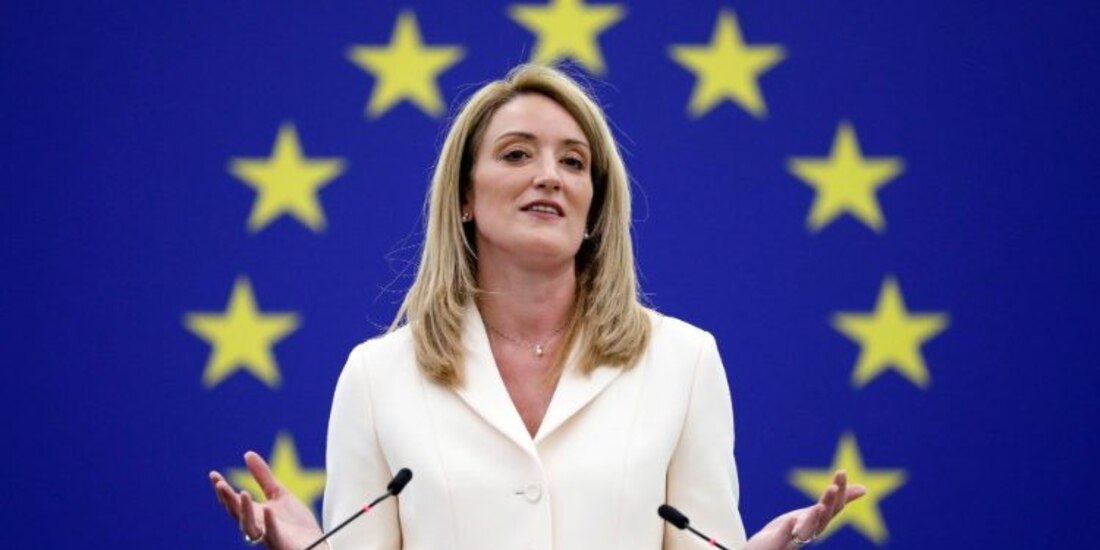 Roberta Metsola, presidenta del Parlamento Europeo.