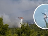 Dos helicópteros chocaron durante las labores de combate al incendio; el accidente dejó dos muertos y dos heridos.