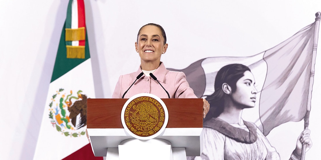La Jefa del Ejecutivo, ayer durante su conferencia de prensa en Palacio Nacional.