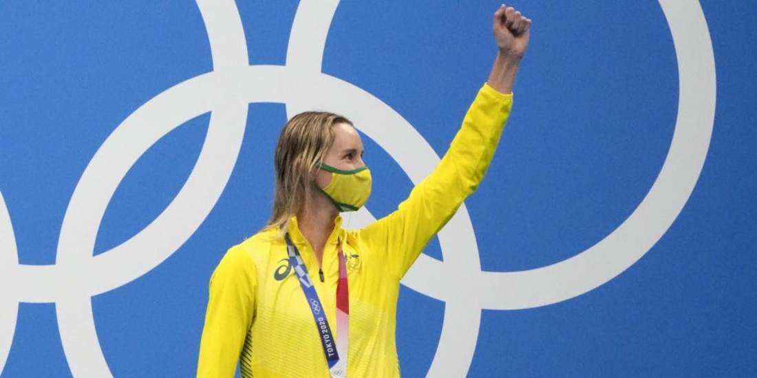 Emma McKeon ganó cuatro oros en los Juegos Olímpicos de Tokio 2020.