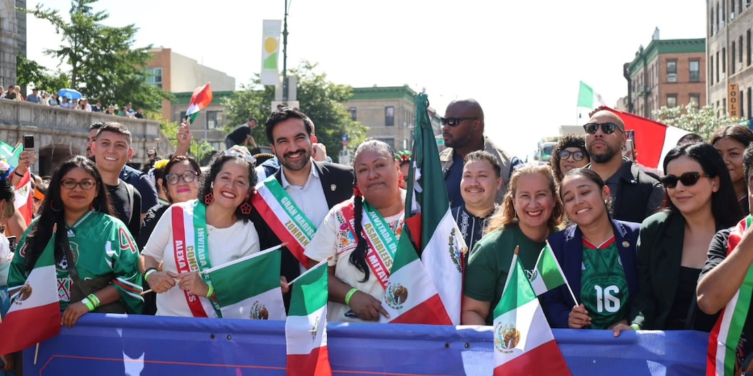 El alcalde de Nueva York, Zohran Mamdani, participó en el desfile por el Día de la Independencia de México en Sunset Park, Brooklyn, el 13 de septiembre de 2026.