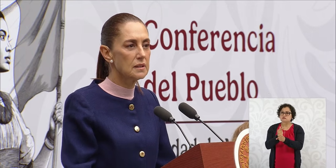 Claudia Sheinbaum, Presidenta de México, este jueves en Palacio Nacional.
