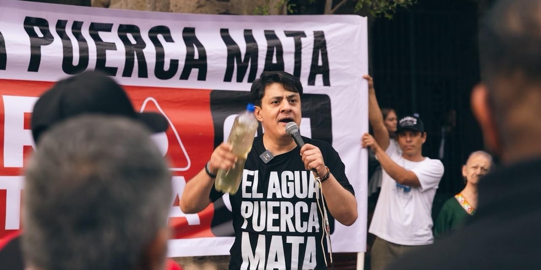Protesta realizada en la víspera.