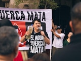 Protesta realizada en la víspera.