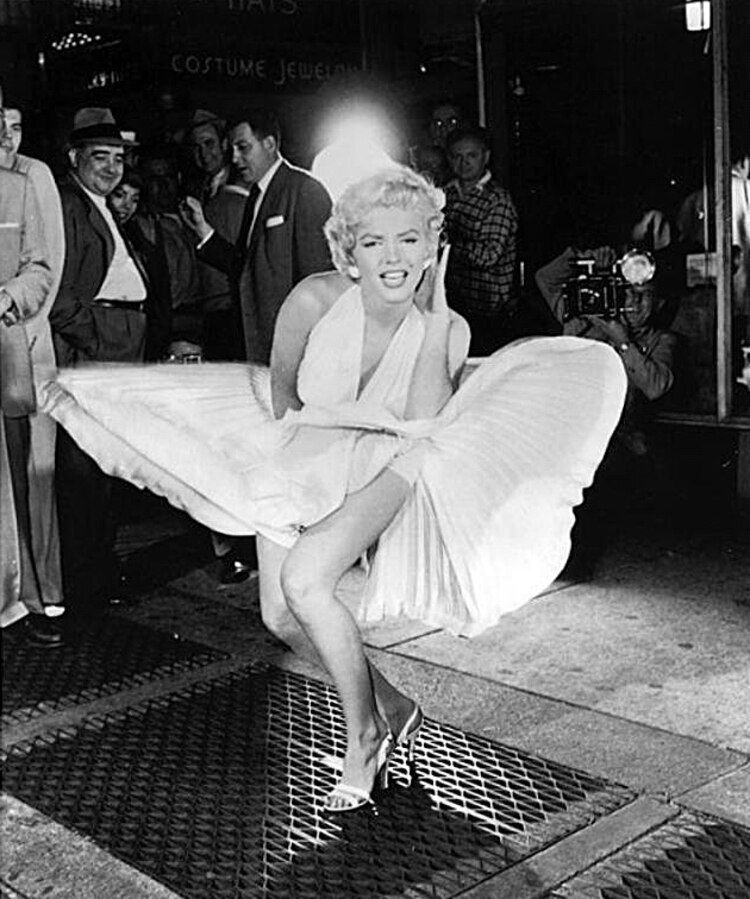 Sam Shaw, Marilyn Monroe en La comezón del séptimo año (Billy Wilder, 1955).