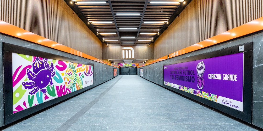 Así luce la renovada estación Auditorio de Línea 7 del Metro de CDMX.