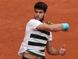 Carlos Alcaraz en un partido de Roland Garros el año pasado.