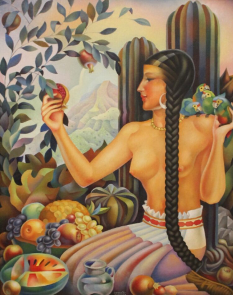 Los periquitos (1930), en el Museo Mural Diego Rivera.