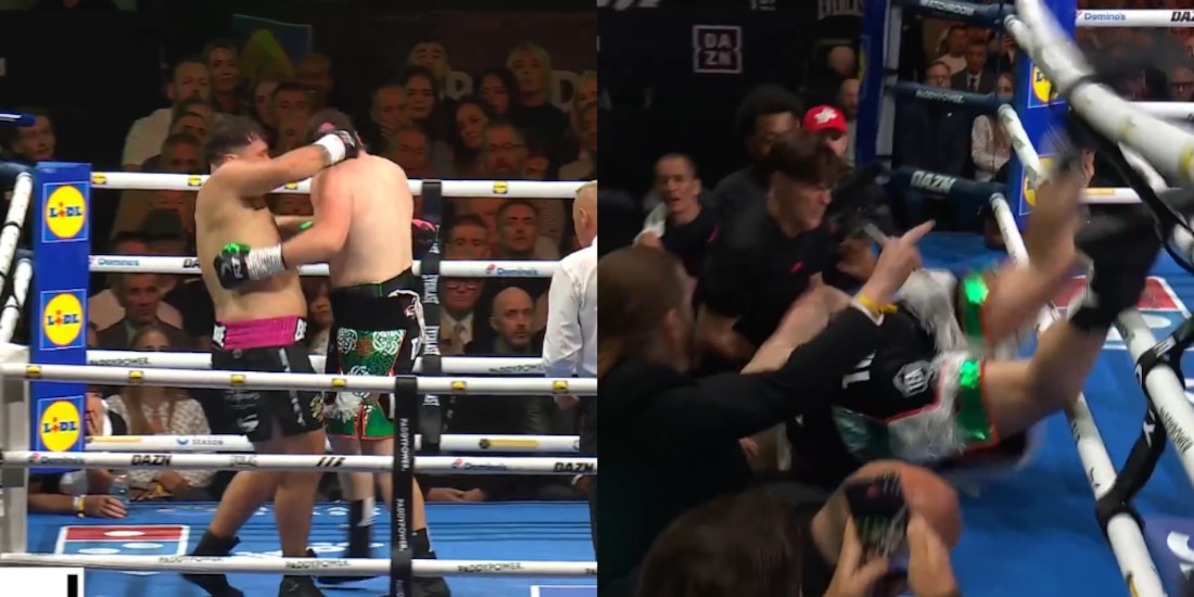Terrible momento se vivió en la pelea entre Thomas Carty y Dave Allen.